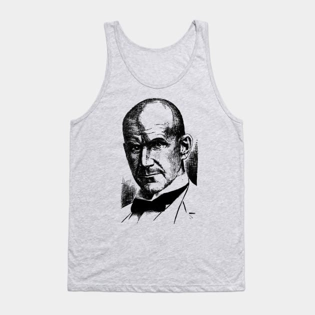 Eugene V. Debs Silhouette - Democratic Socialist, Leftist, Socialism Tank Top by SpaceDogLaika